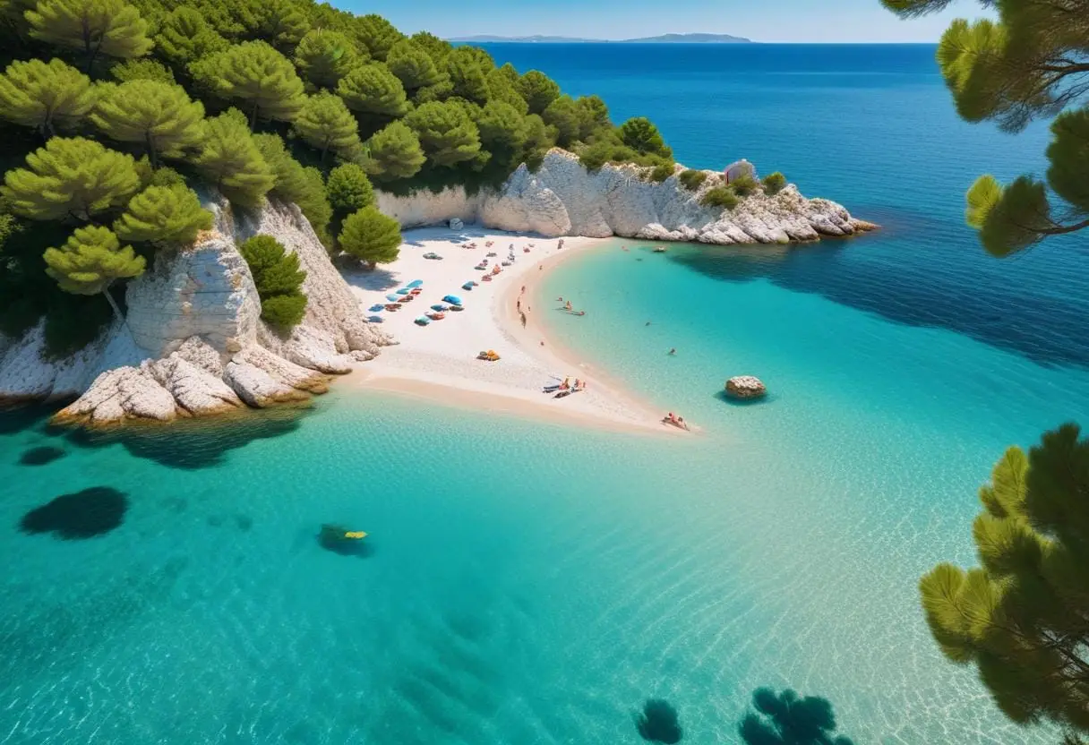 Nakenbad i Kroatien – hitta paradisets stränder på Brac! illustration