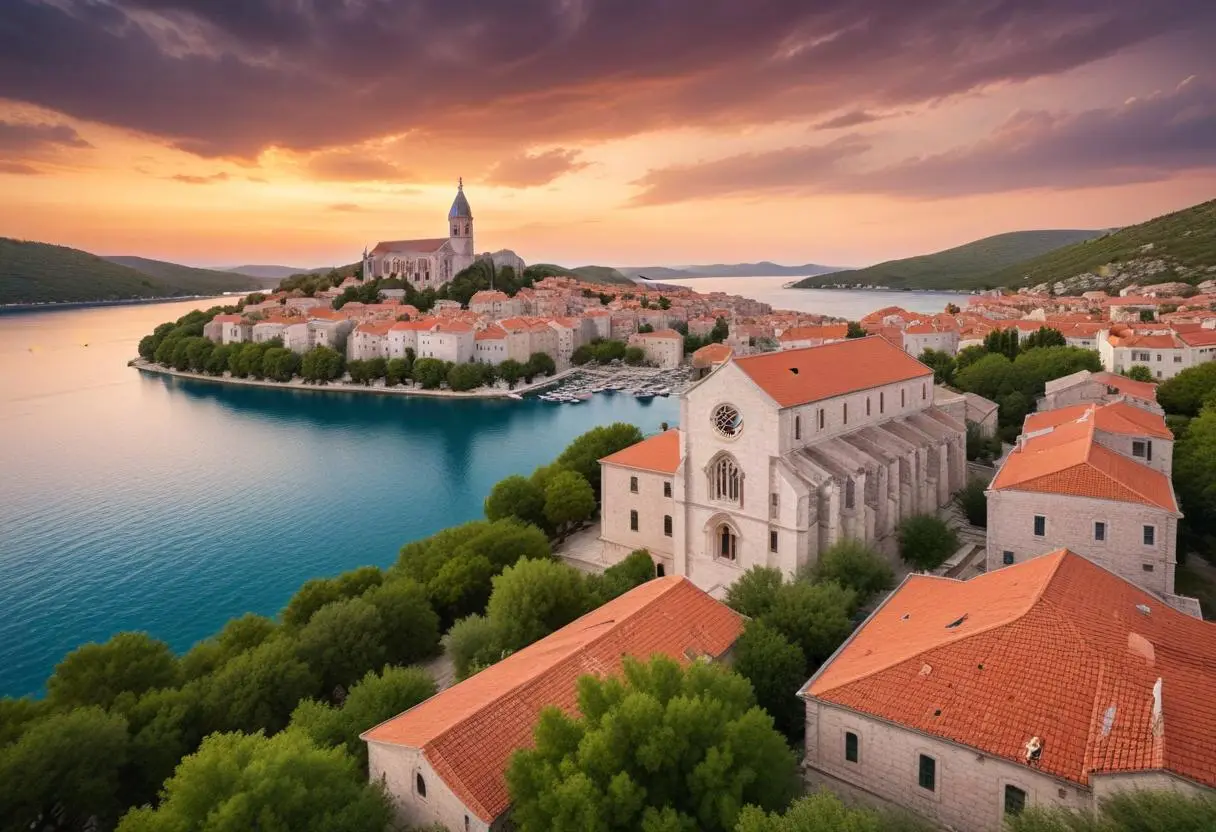 Älskar du historia? Upptäck charmiga Šibenik i Kroatien! illustration